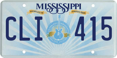 MS license plate CLI415