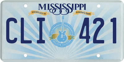 MS license plate CLI421