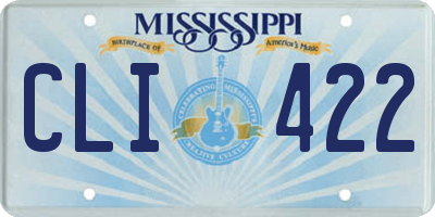 MS license plate CLI422