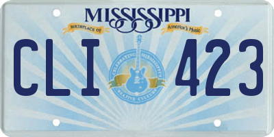 MS license plate CLI423