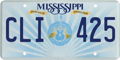 MS license plate CLI425
