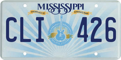 MS license plate CLI426
