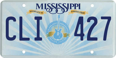 MS license plate CLI427