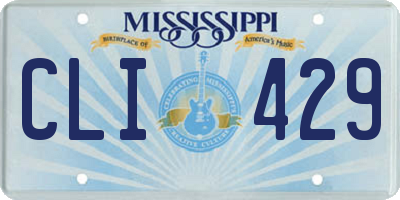 MS license plate CLI429