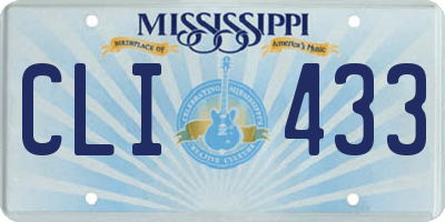 MS license plate CLI433