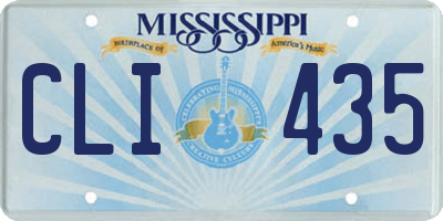 MS license plate CLI435