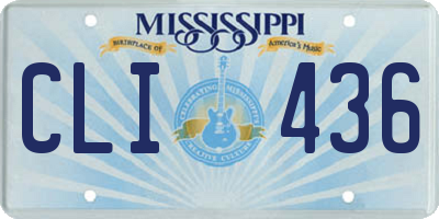 MS license plate CLI436