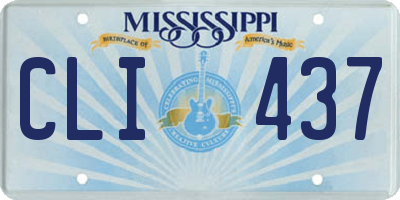 MS license plate CLI437