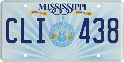 MS license plate CLI438