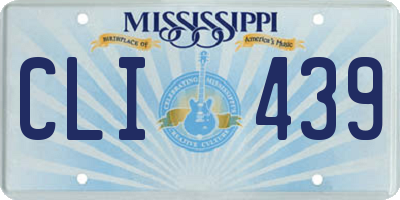 MS license plate CLI439