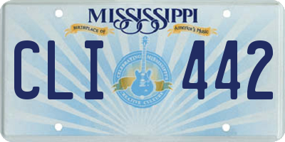 MS license plate CLI442
