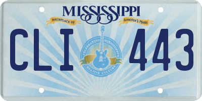 MS license plate CLI443