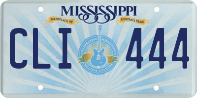 MS license plate CLI444