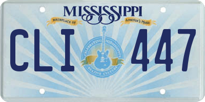 MS license plate CLI447