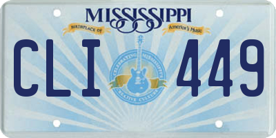 MS license plate CLI449