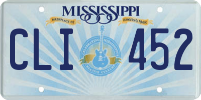 MS license plate CLI452
