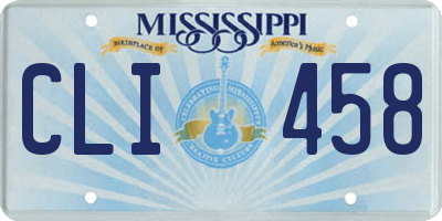 MS license plate CLI458
