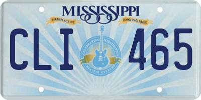 MS license plate CLI465