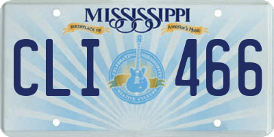 MS license plate CLI466