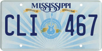 MS license plate CLI467
