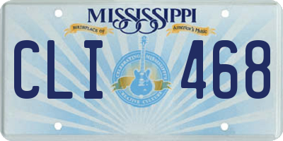 MS license plate CLI468