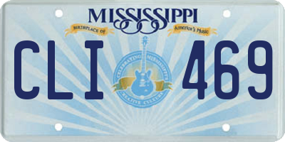 MS license plate CLI469