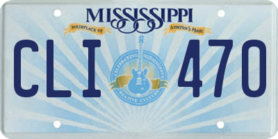 MS license plate CLI470