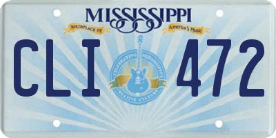 MS license plate CLI472