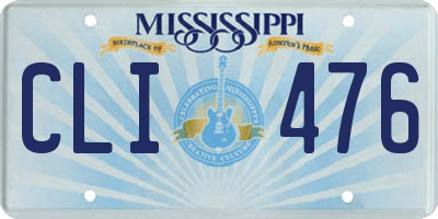 MS license plate CLI476