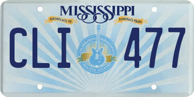 MS license plate CLI477