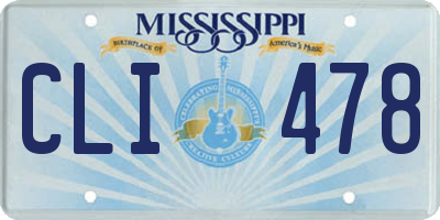 MS license plate CLI478