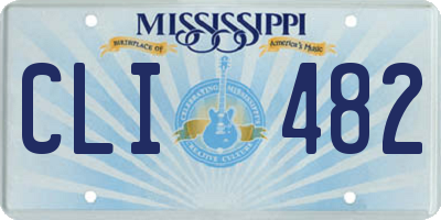MS license plate CLI482