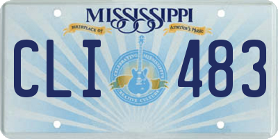 MS license plate CLI483