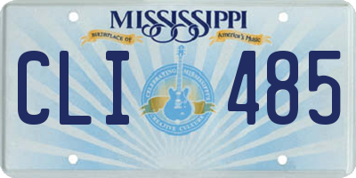 MS license plate CLI485