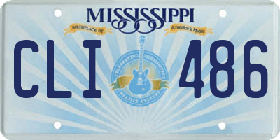 MS license plate CLI486