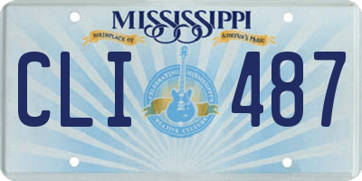 MS license plate CLI487