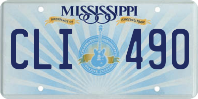 MS license plate CLI490