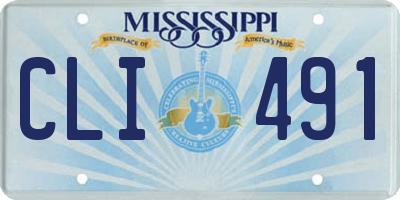 MS license plate CLI491