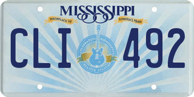 MS license plate CLI492