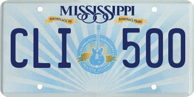 MS license plate CLI500