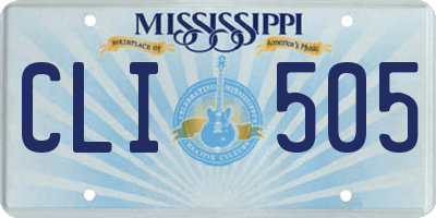 MS license plate CLI505