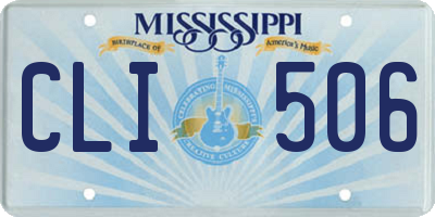 MS license plate CLI506