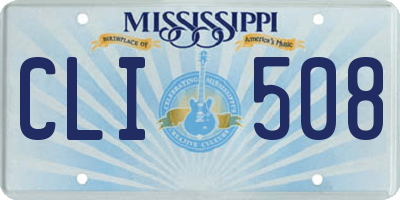 MS license plate CLI508