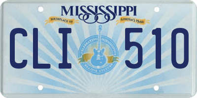 MS license plate CLI510