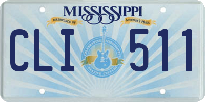 MS license plate CLI511