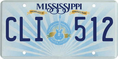 MS license plate CLI512