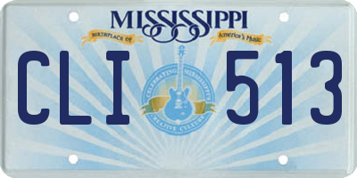 MS license plate CLI513