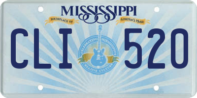MS license plate CLI520