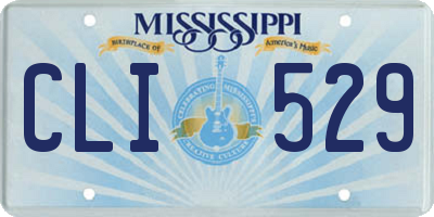 MS license plate CLI529