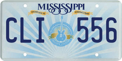 MS license plate CLI556